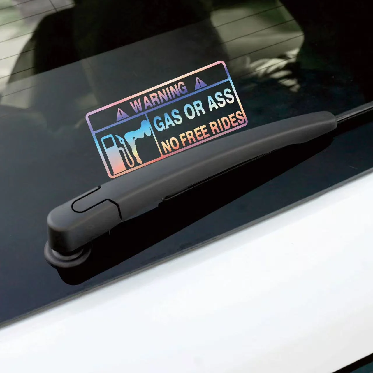 Reflective Car Sticker With Warning English Letters, Personalized Nighttime Decal — image 6