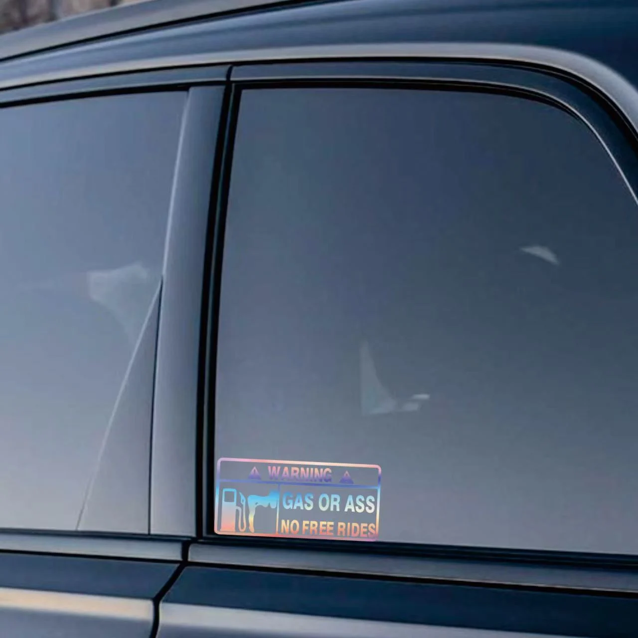 Reflective Car Sticker With Warning English Letters, Personalized Nighttime Decal — image 4