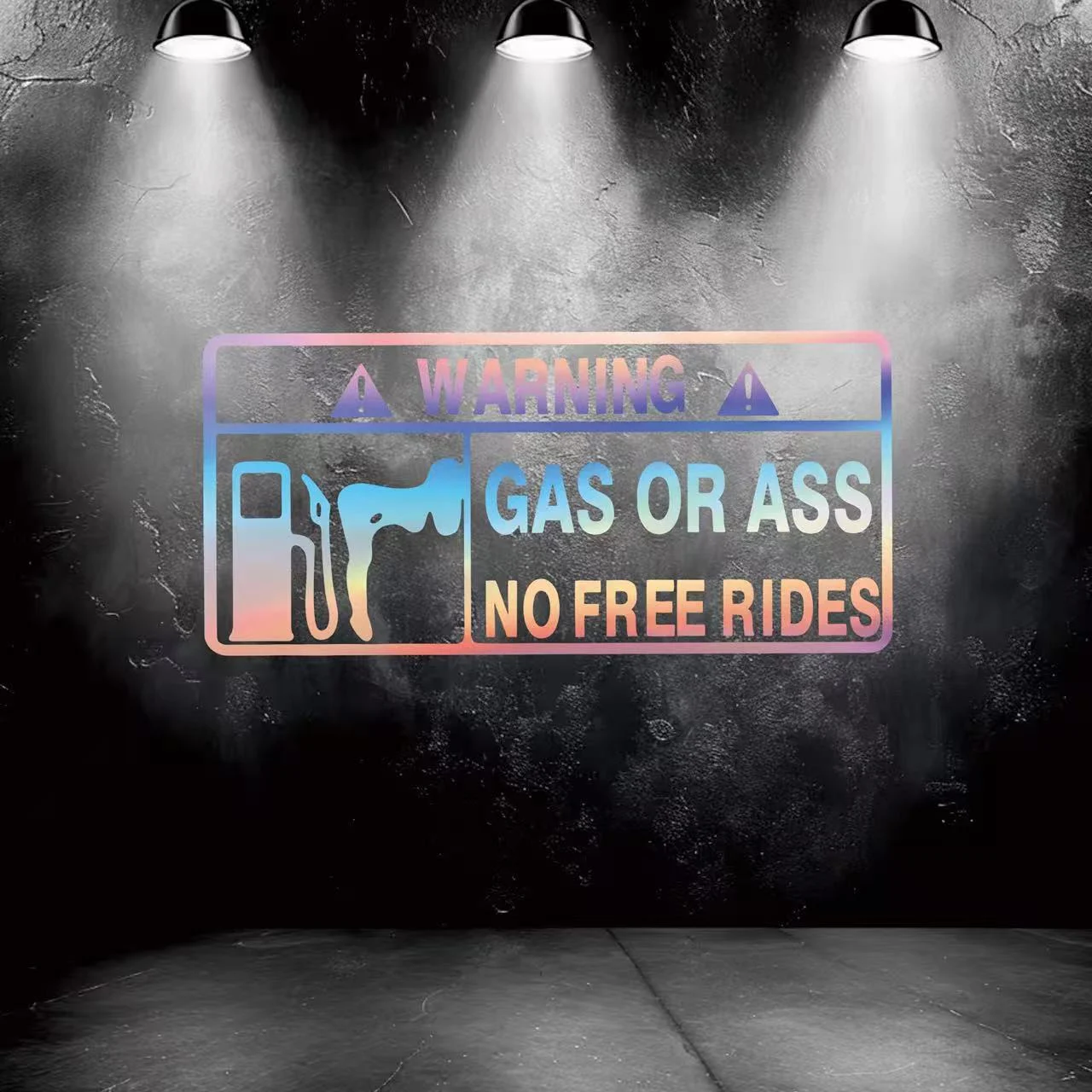 Reflective Car Sticker With Warning English Letters, Personalized Nighttime Decal — image 3