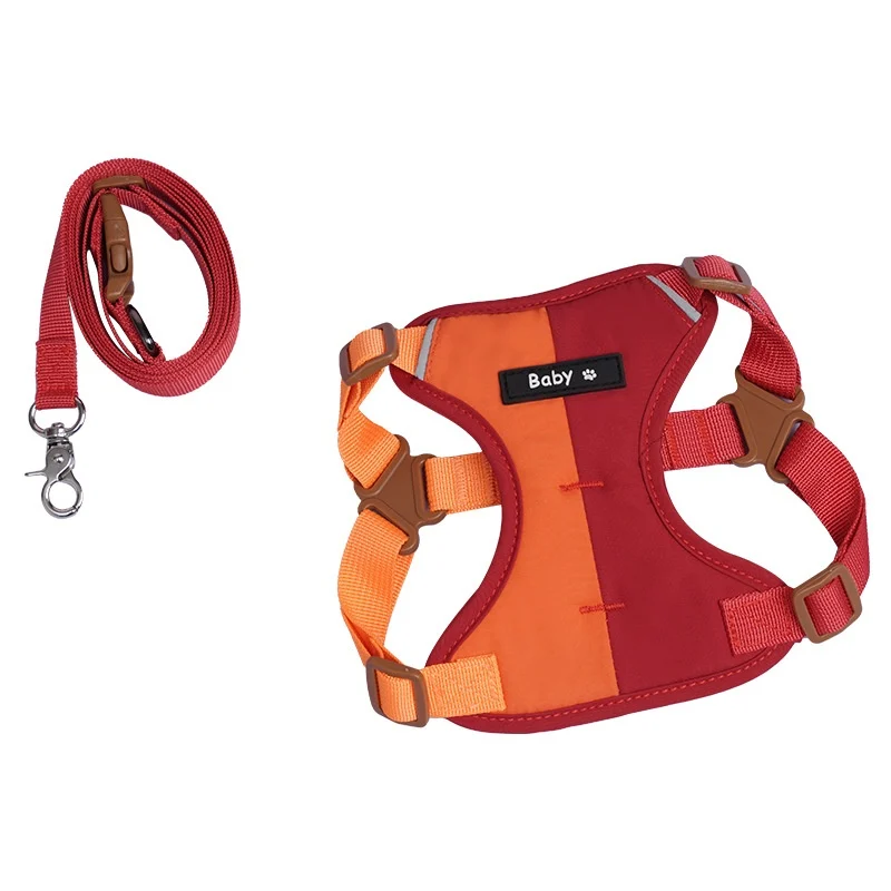 Reflective Dog Harness With Two-tone Design And Leash — image 4