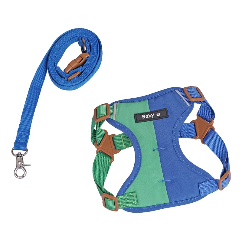 Reflective Dog Harness With Two-tone Design And Leash — image 6
