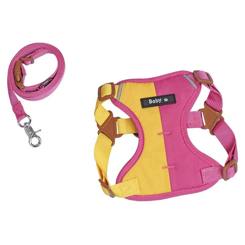 Reflective Dog Harness With Two-tone Design And Leash — image 2