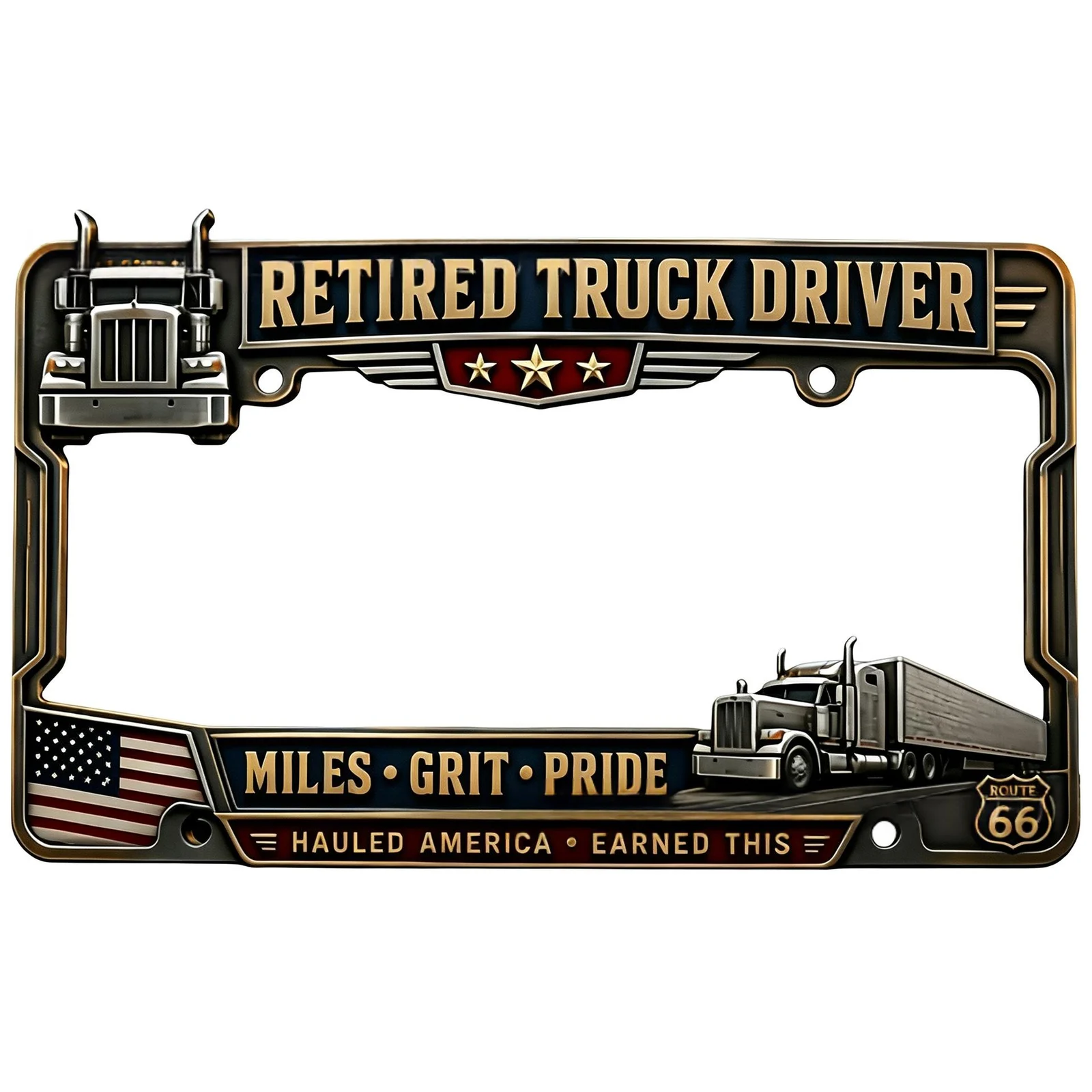 Retirement Truck Driver Commemorative License Plate Frame — image 5