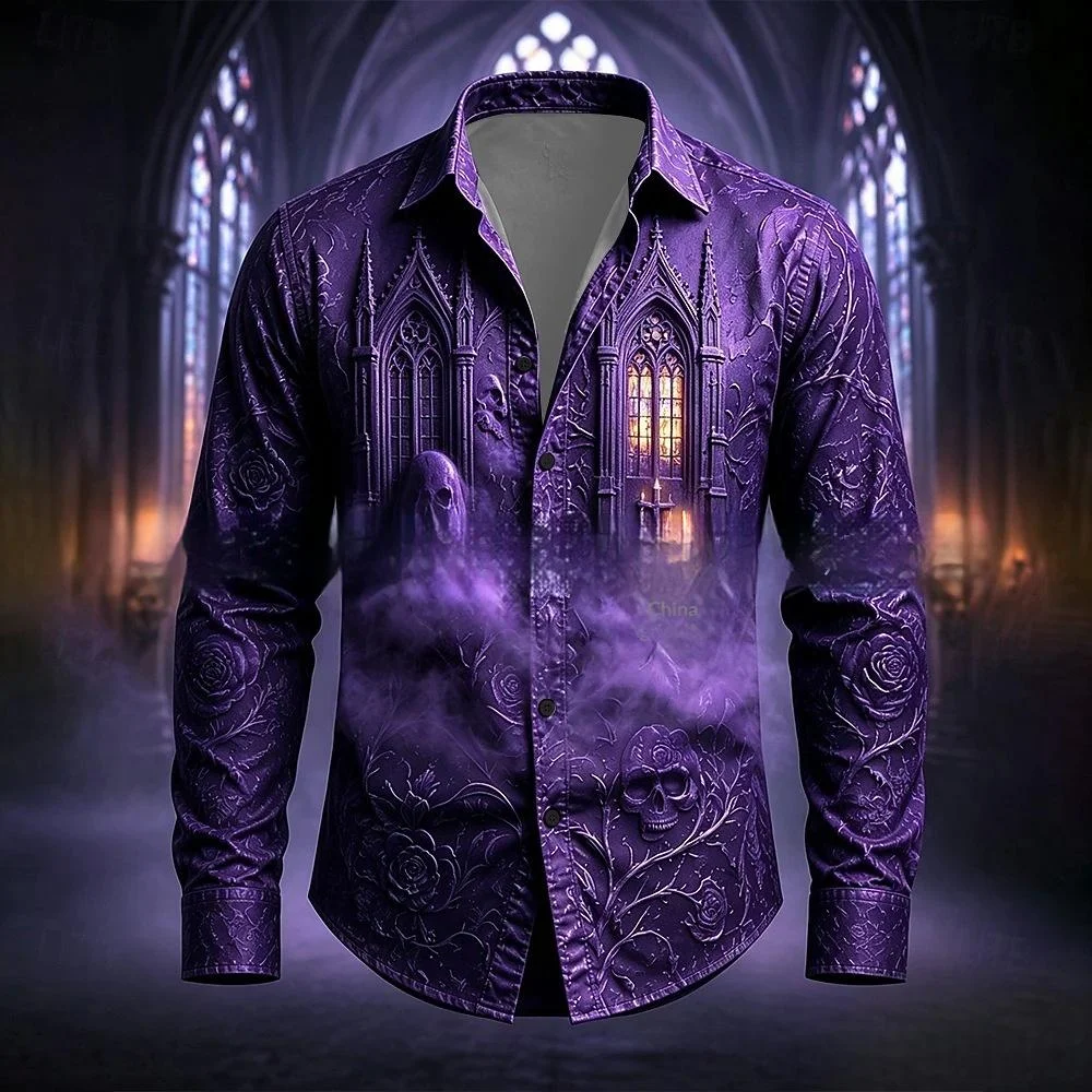 Retro Casual Long-sleeve Shirt For Men — image 4
