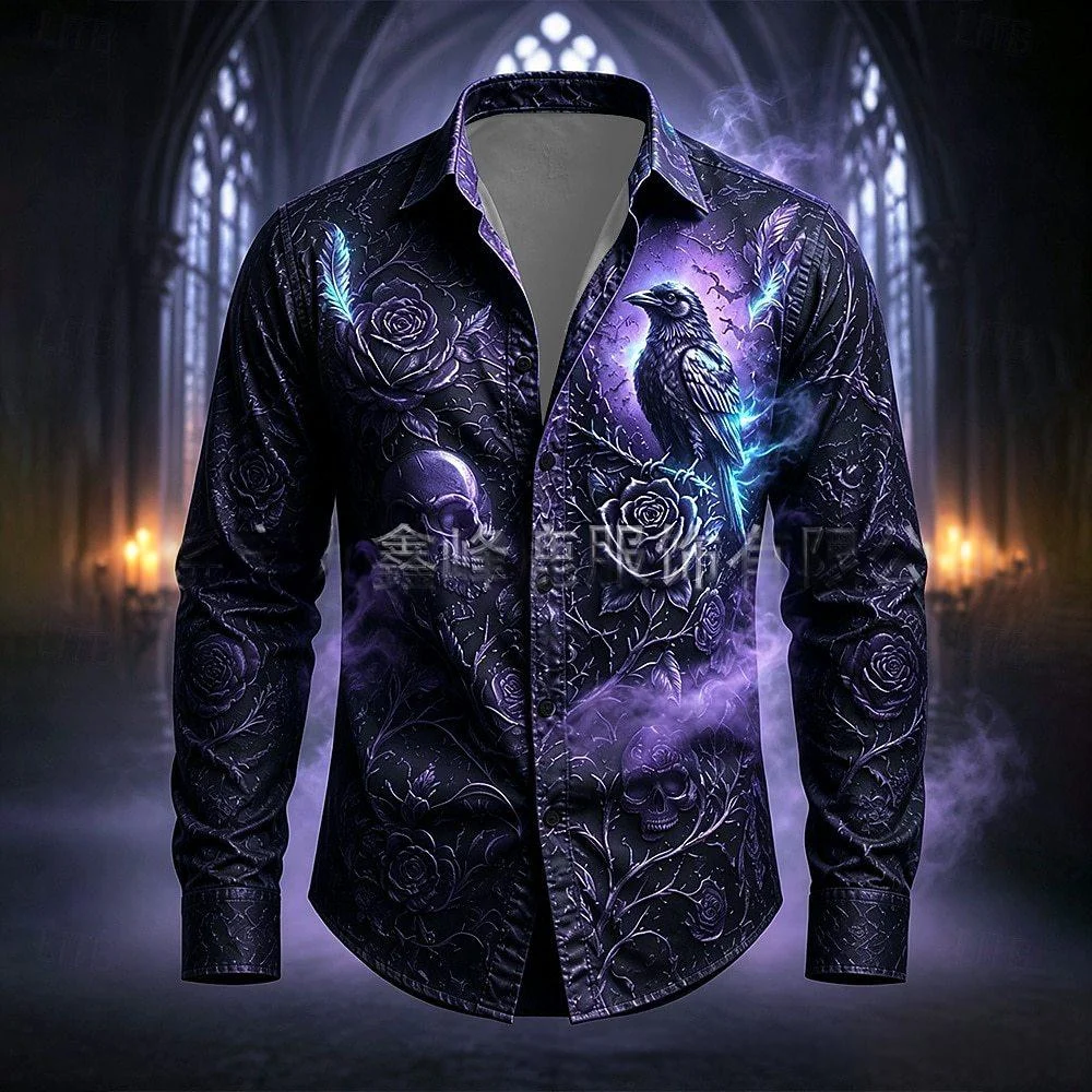 Retro Casual Long-sleeve Shirt For Men — image 10