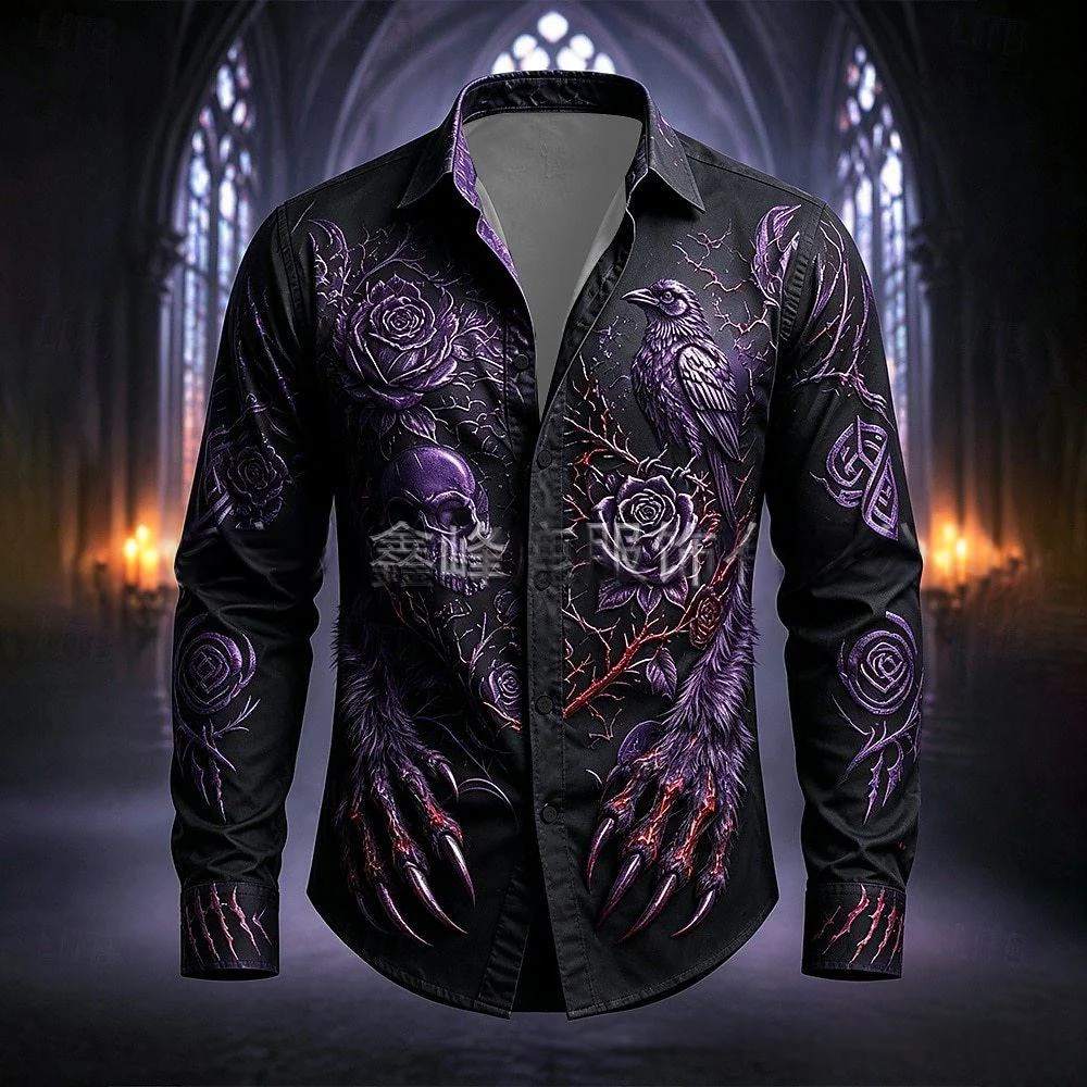 Retro Casual Long-sleeve Shirt For Men — image 9