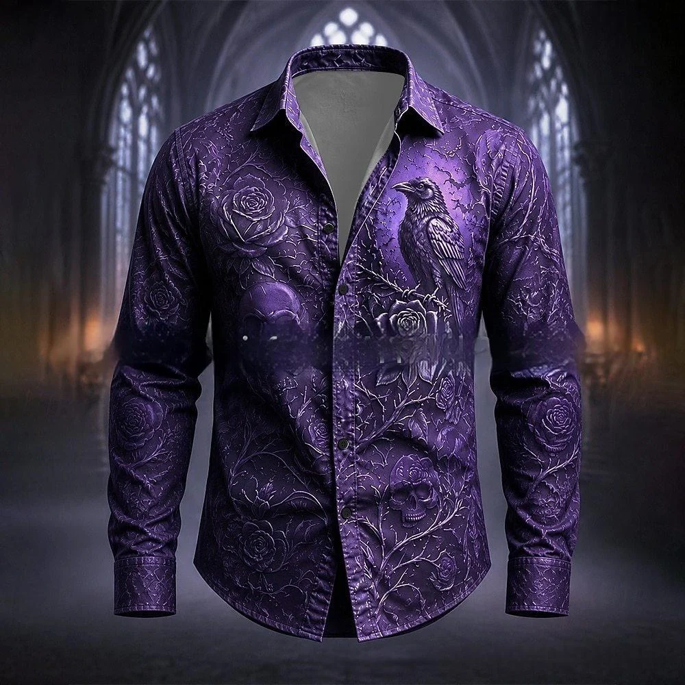 Retro Casual Long-sleeve Shirt For Men — image 6