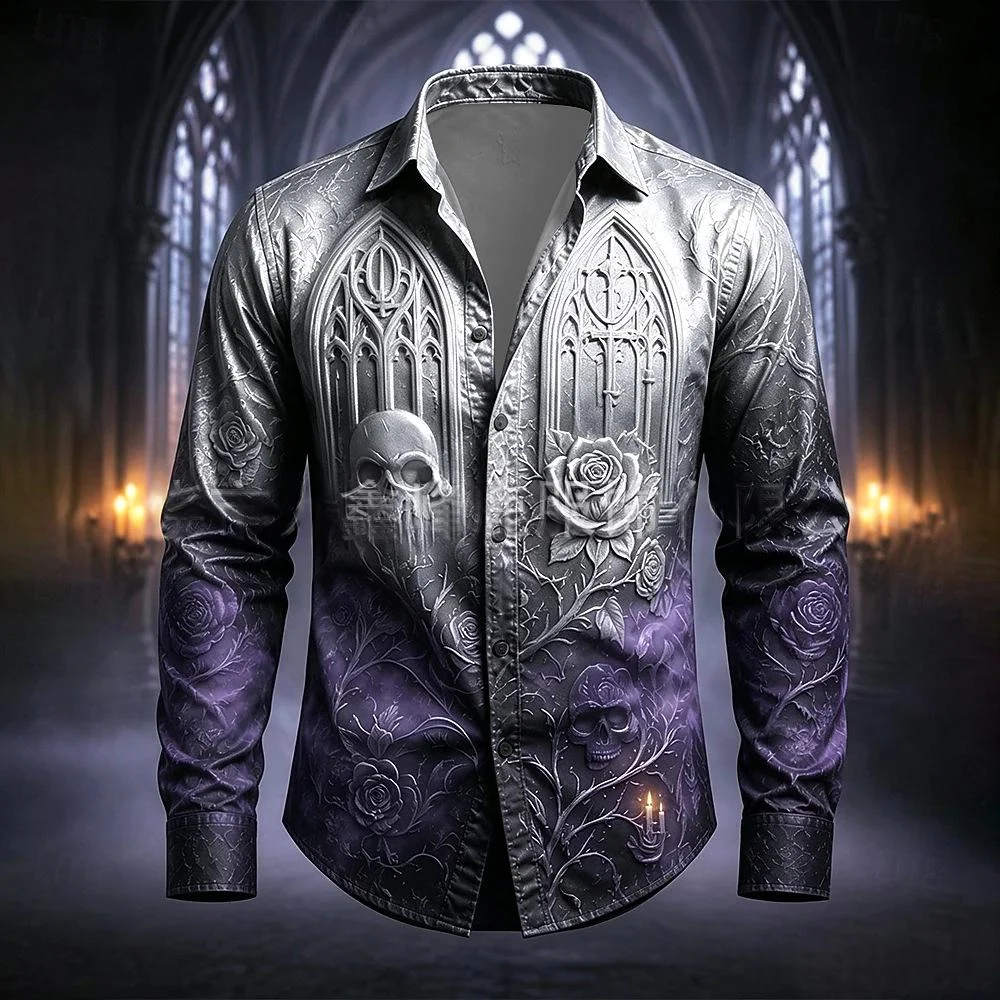 Retro Casual Long-sleeve Shirt For Men — image 12