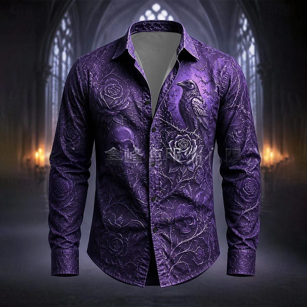 Retro Casual Long-sleeve Shirt For Men — image 8