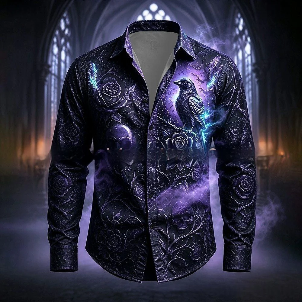 Retro Casual Long-sleeve Shirt For Men — image 3