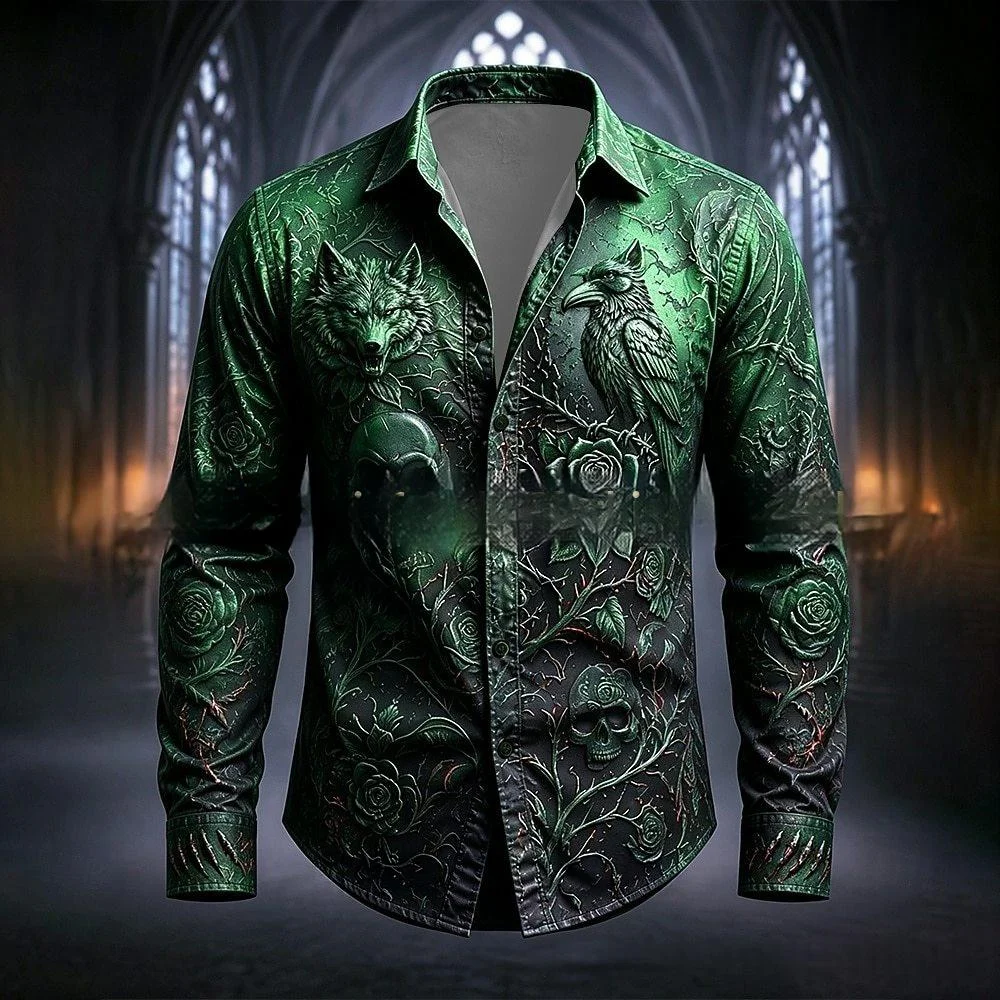 Retro Casual Long-sleeve Shirt For Men — image 5
