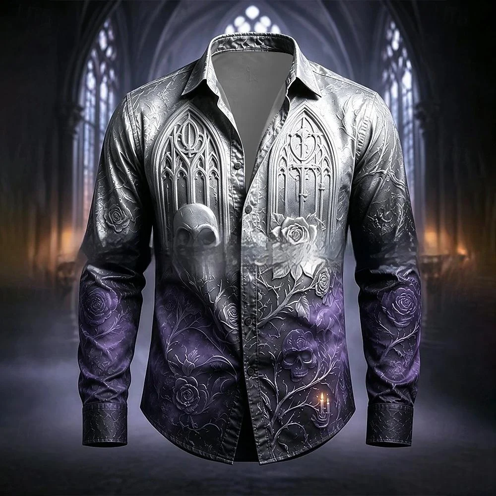 Retro Casual Long-sleeve Shirt For Men — image 2