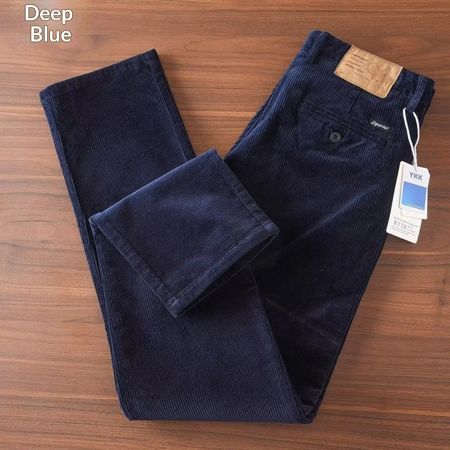 Retro Casual Mens Everyday Versatile Straight-leg Trousers Workwear Pants — image 6