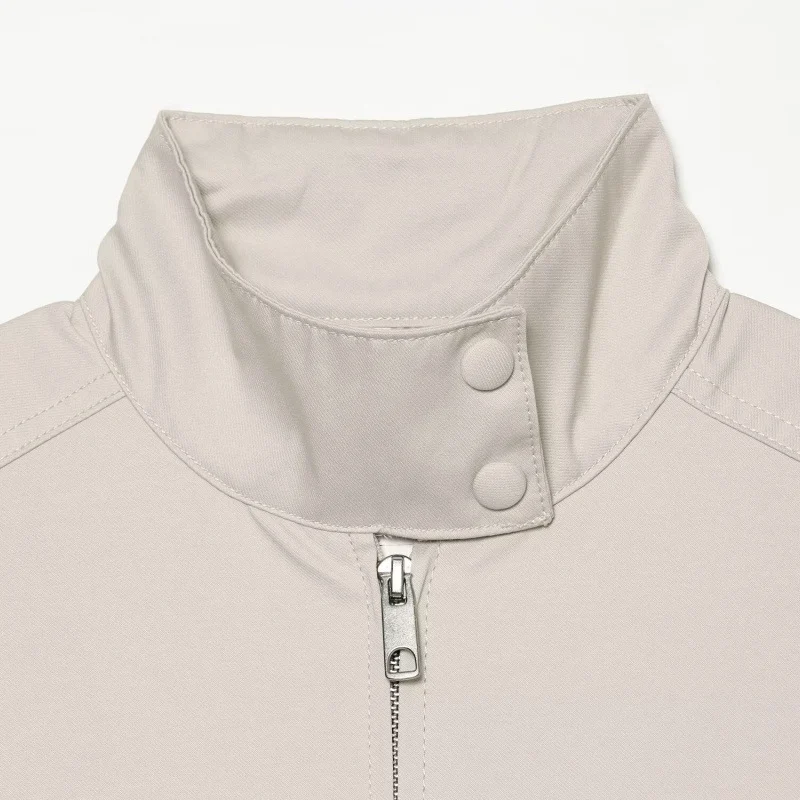 Retro Chic Chimney Collar Loose Fitting Versatile Long Sleeve Jacket — image 4