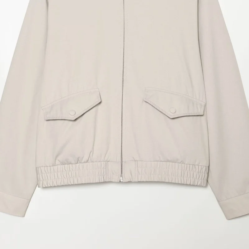 Retro Chic Chimney Collar Loose Fitting Versatile Long Sleeve Jacket — image 3