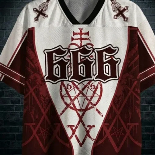 Retro Color-block V-neck Loose Sports Jersey — image 4