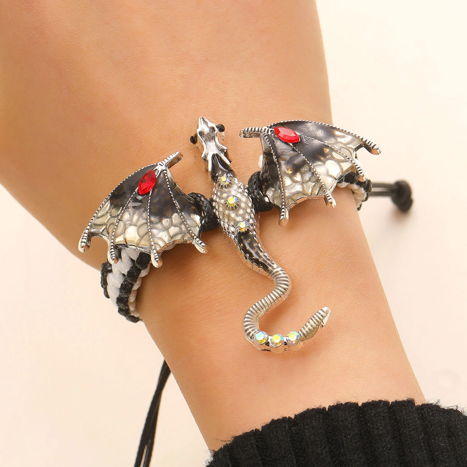 Retro Colorful Enamel Dragon Brooch For Women With Oil-drop Design — image 6