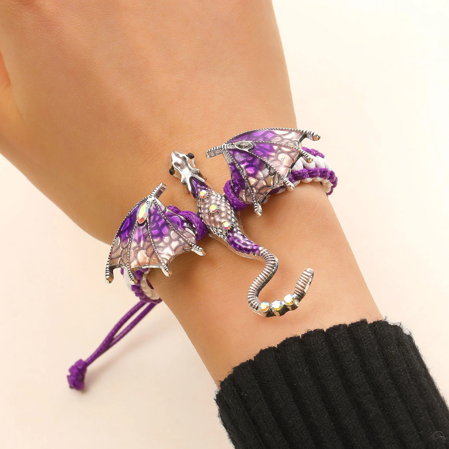 Retro Colorful Enamel Dragon Brooch For Women With Oil-drop Design — image 7