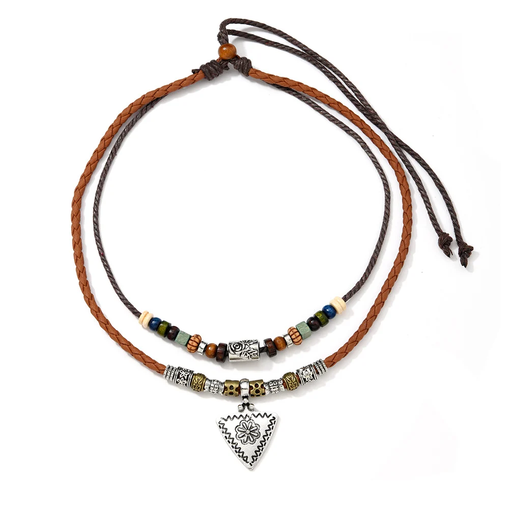 Retro Geometric Triangle Pendant Necklace — image 4