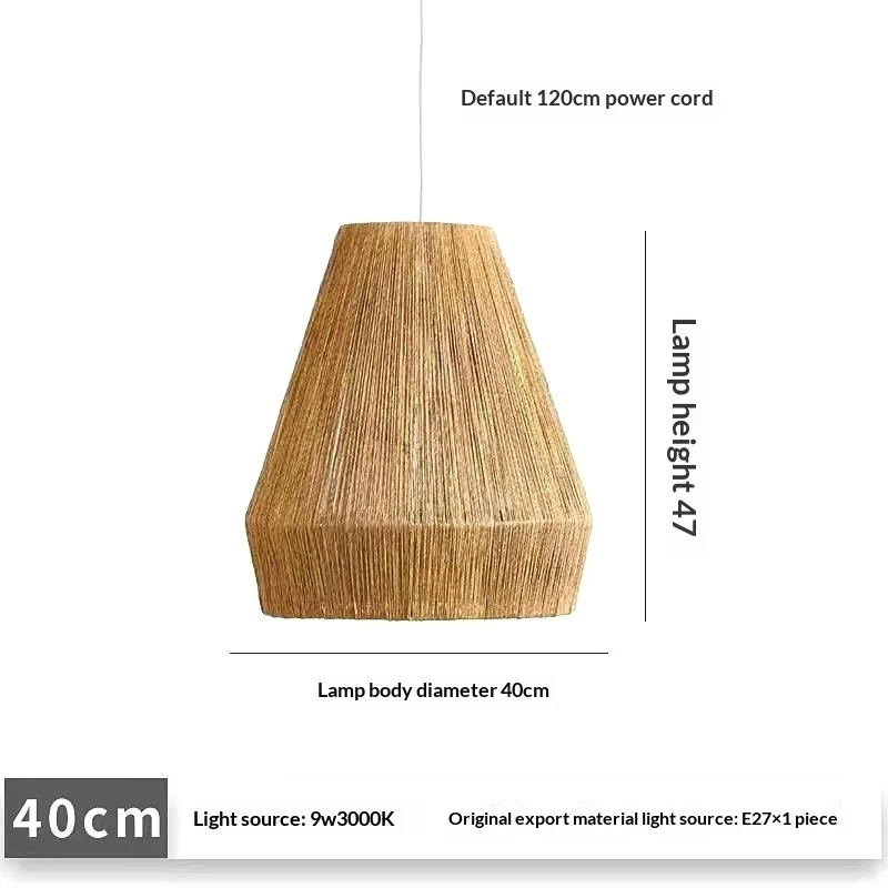 Retro Handmade Rattan Balcony Lamp — image 8