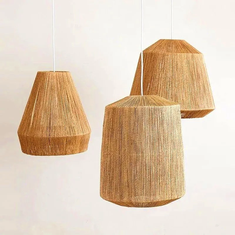 Retro Handmade Rattan Balcony Lamp — image 6