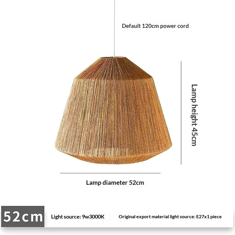Retro Handmade Rattan Balcony Lamp — image 9