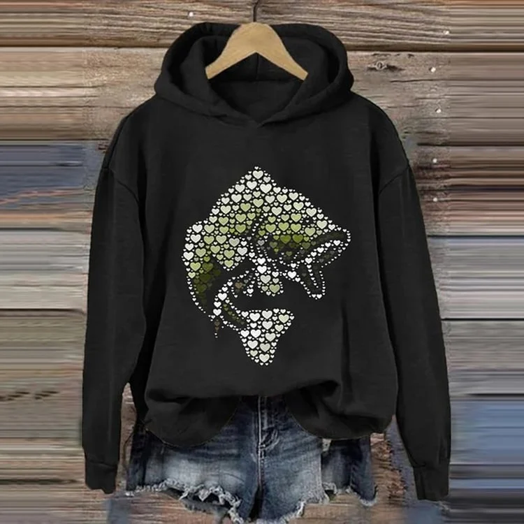 Retro Japanese Mallow Wave Print Comfortable Patchwork Hoodie — image 8