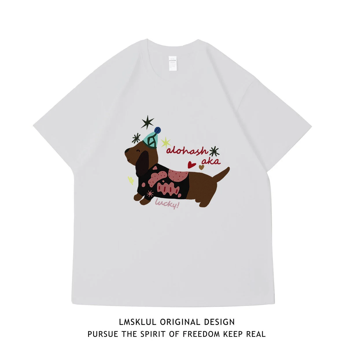 Retro Laid-back Printed Short-sleeved For Men And Women — image 2