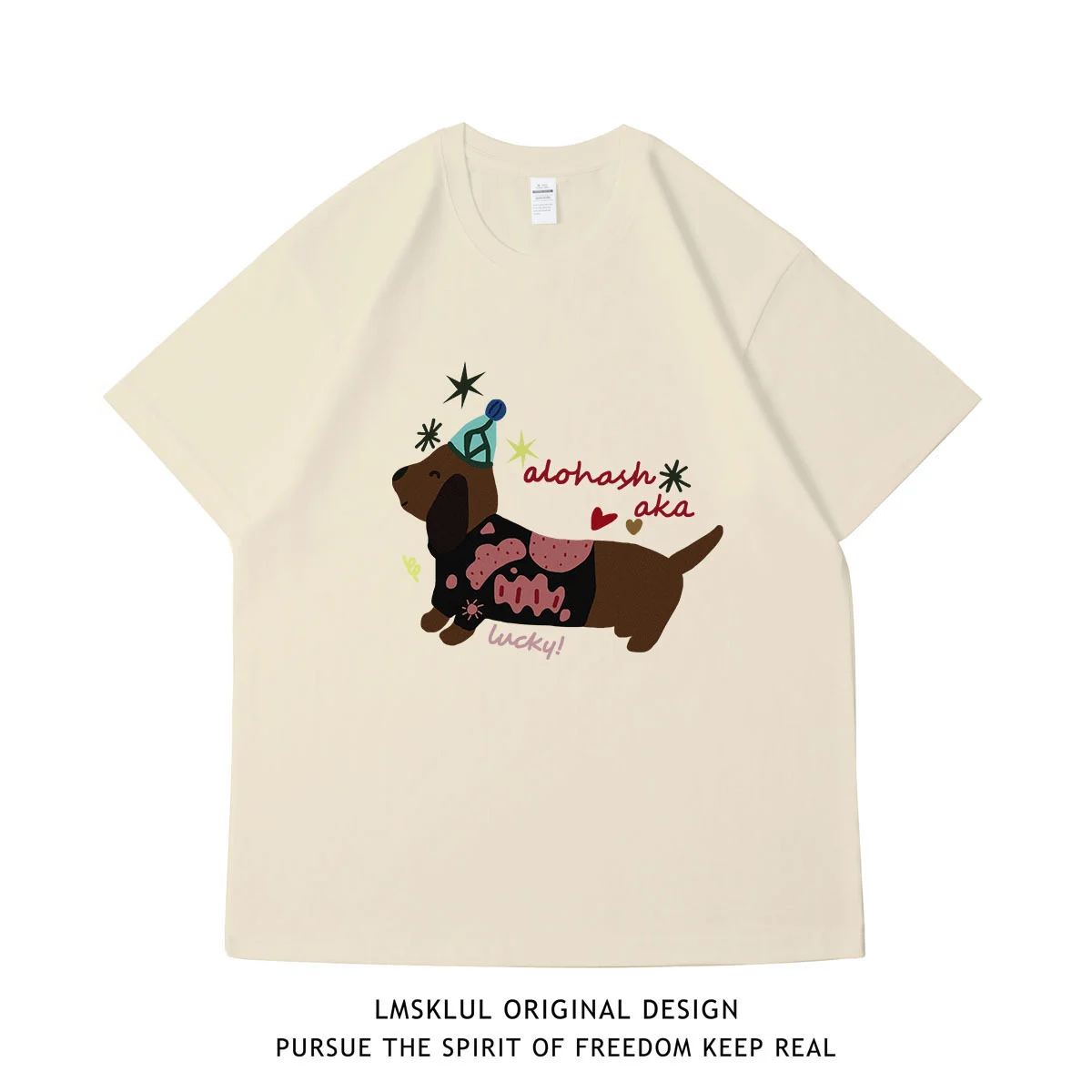 Retro Laid-back Printed Short-sleeved For Men And Women — image 1