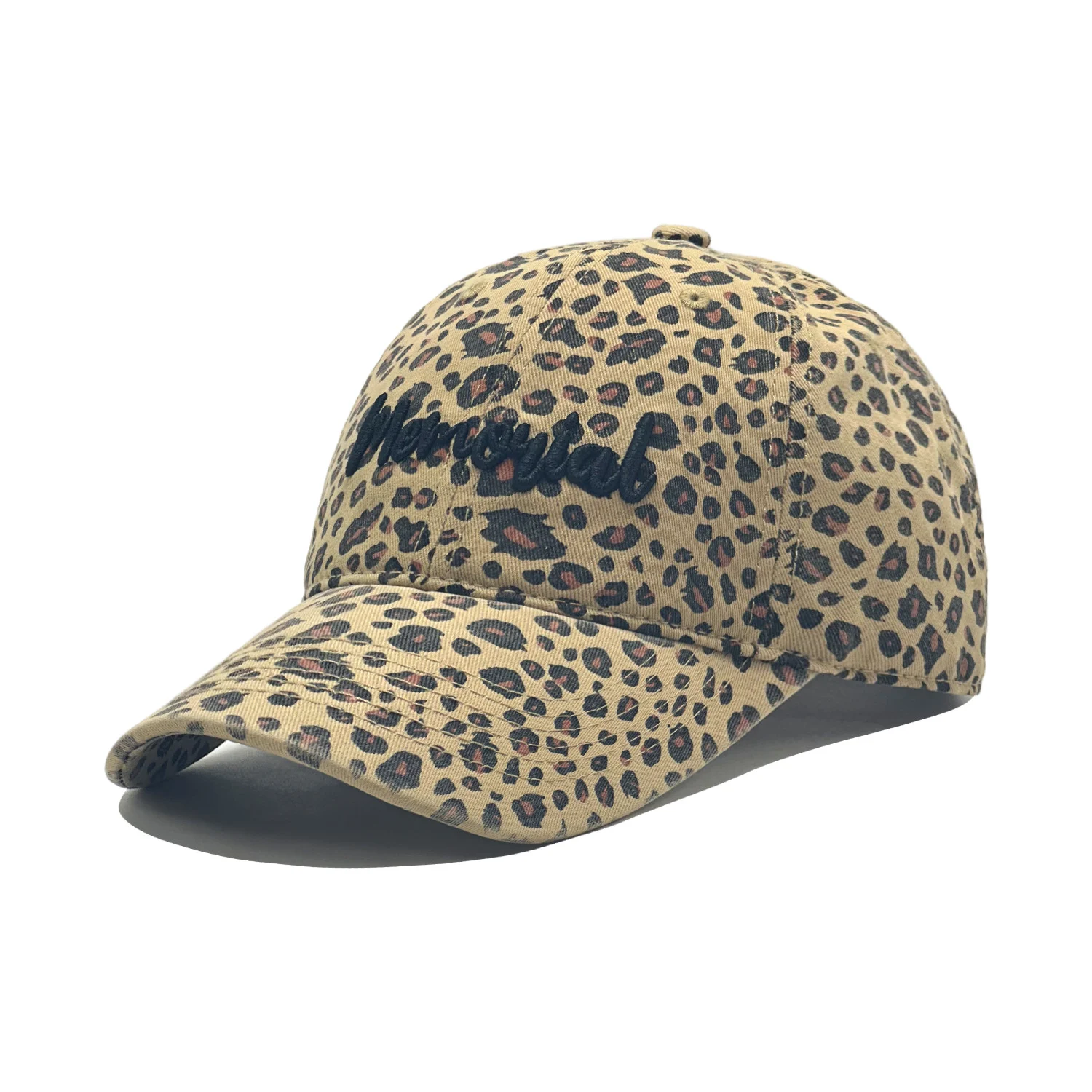 Retro Leopard-print Embroidered Baseball Cap Washed And Distressed — image 6