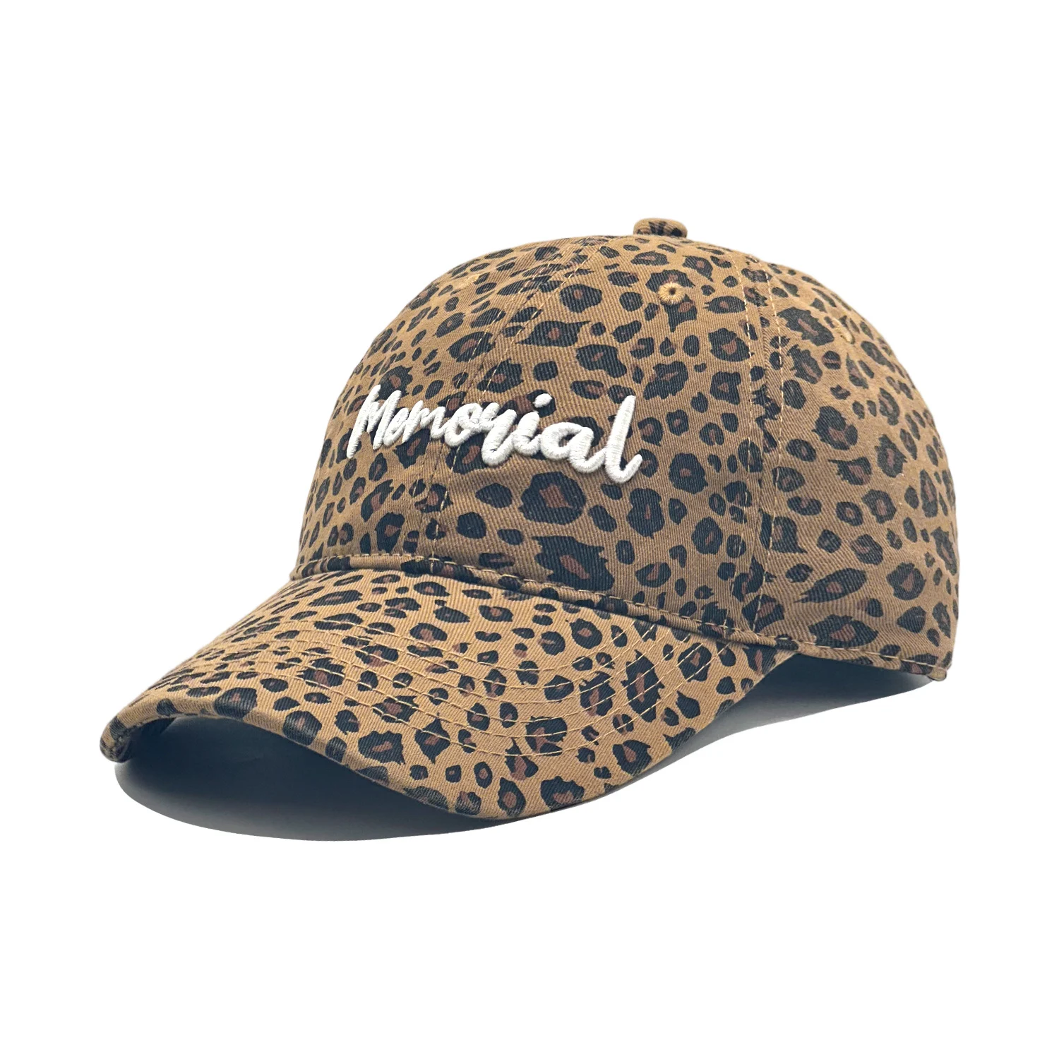 Retro Leopard-print Embroidered Baseball Cap Washed And Distressed — image 5