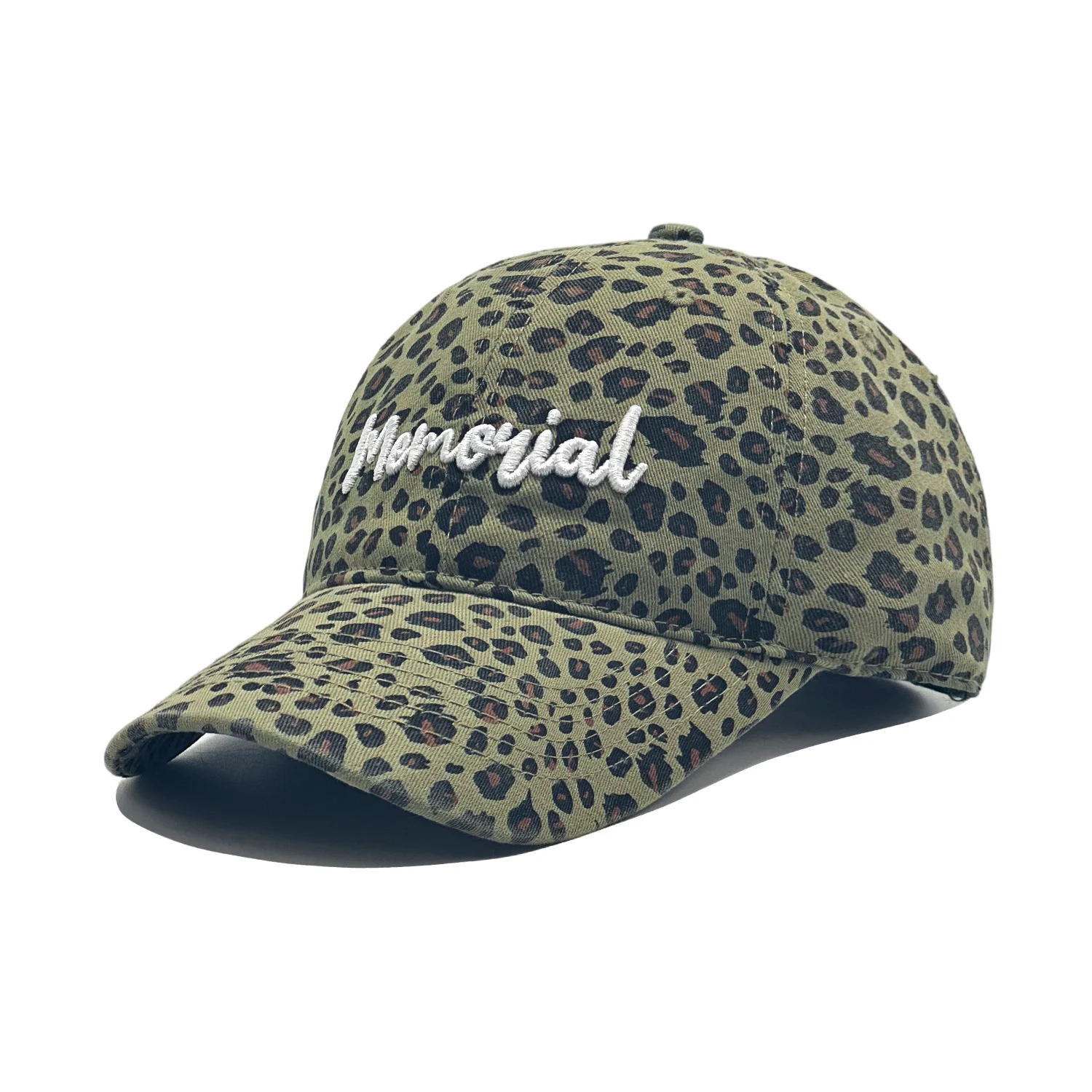 Retro Leopard-print Embroidered Baseball Cap Washed And Distressed — image 7