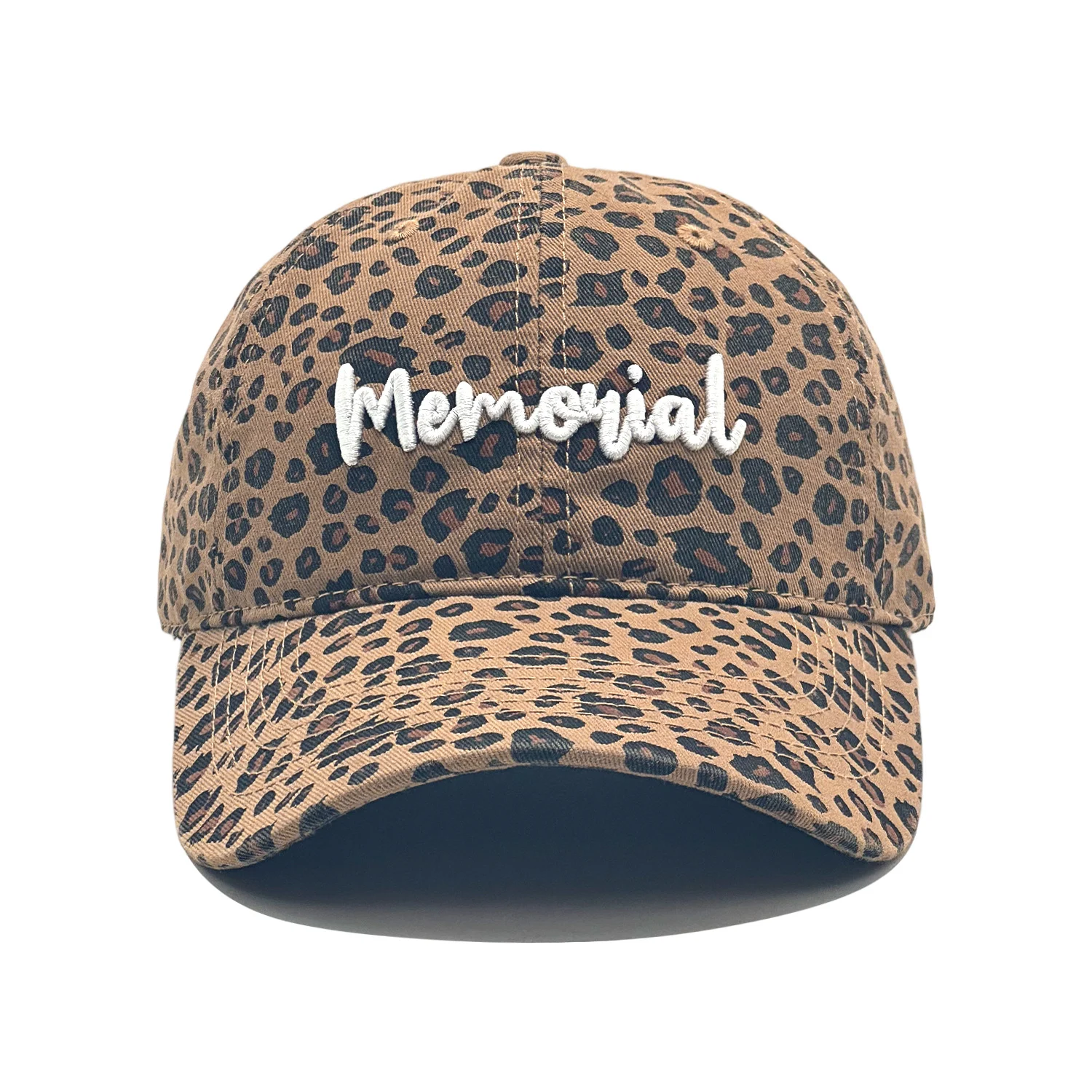 Retro Leopard-print Embroidered Baseball Cap Washed And Distressed — image 4
