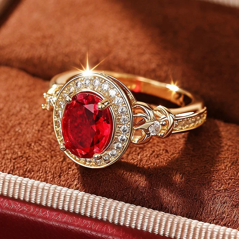 Retro Light-luxury Fully Diamond-studded Ring For Women — image 2