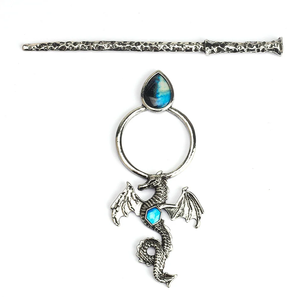 Retro Moonstone Flying Dragon Hair Accessory — image 5