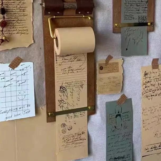 Retro Sticky Note Pad With Tear-off Non-adhesive Roll Notes — image 5