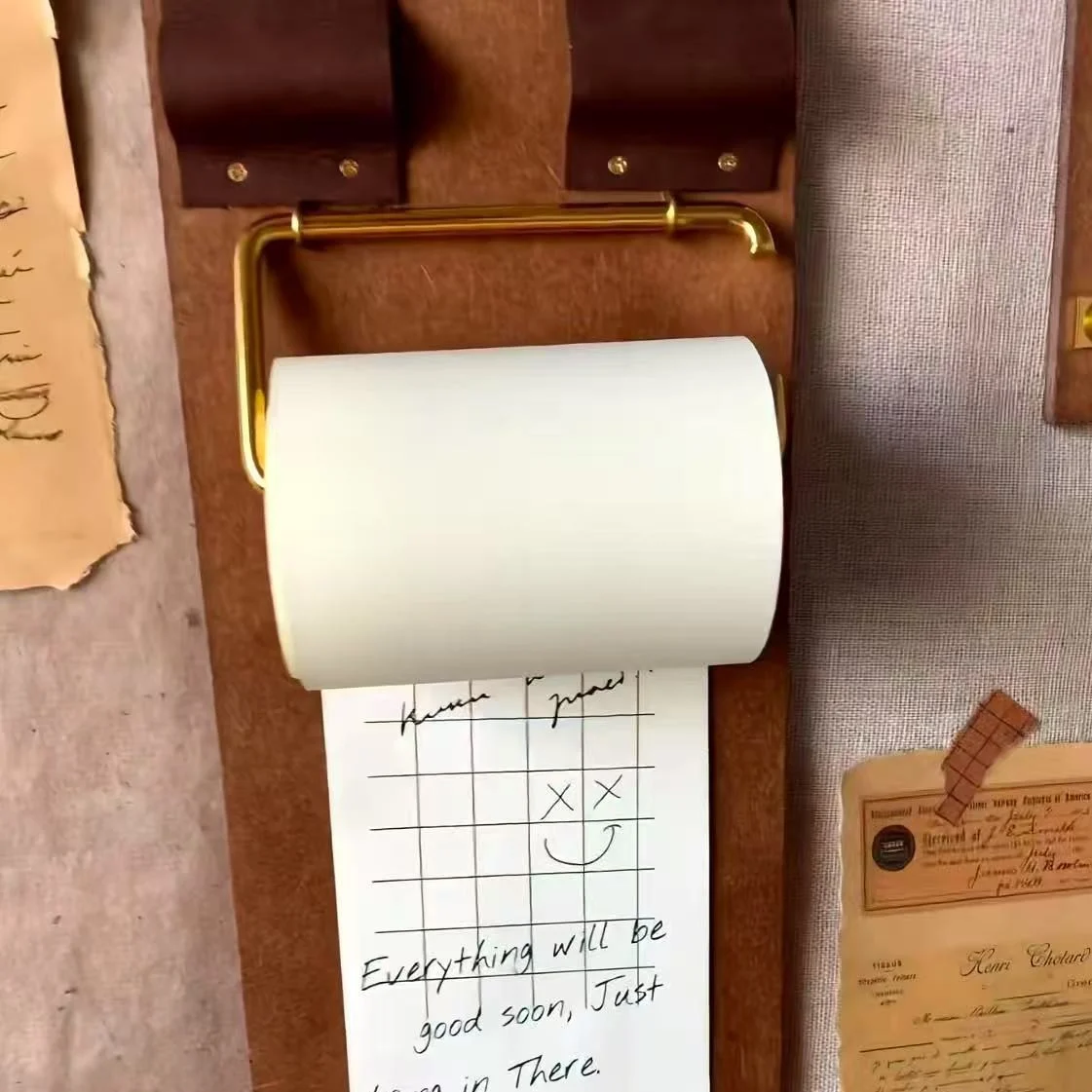 Retro Sticky Note Pad With Tear-off Non-adhesive Roll Notes — image 7