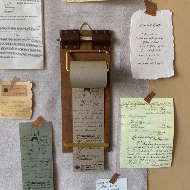 Retro Sticky Note Pad With Tear-off Non-adhesive Roll Notes — image 6