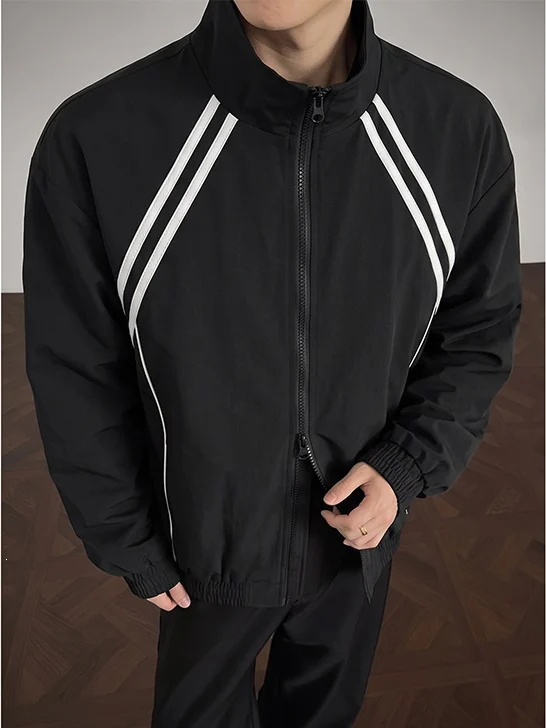 Retro Striped Stand-collar Jacket — image 2