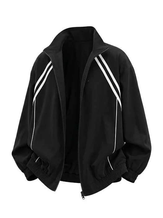 Retro Striped Stand-collar Jacket — image 7