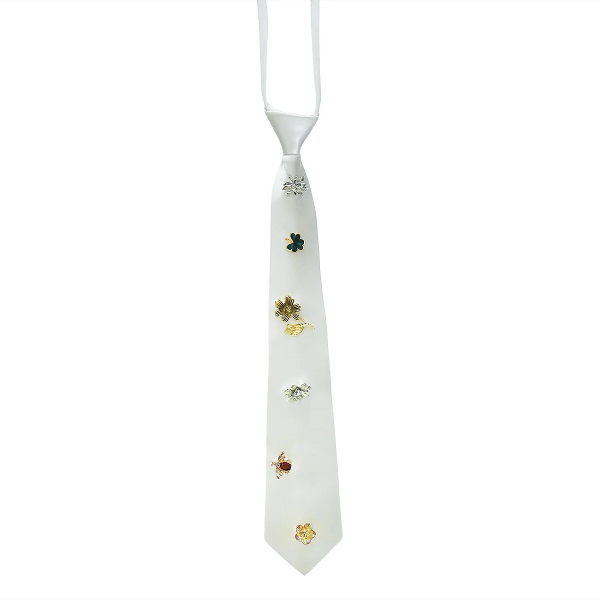 Retro-style Alloy Flower Accessory With A Red And Black Tie — variant image