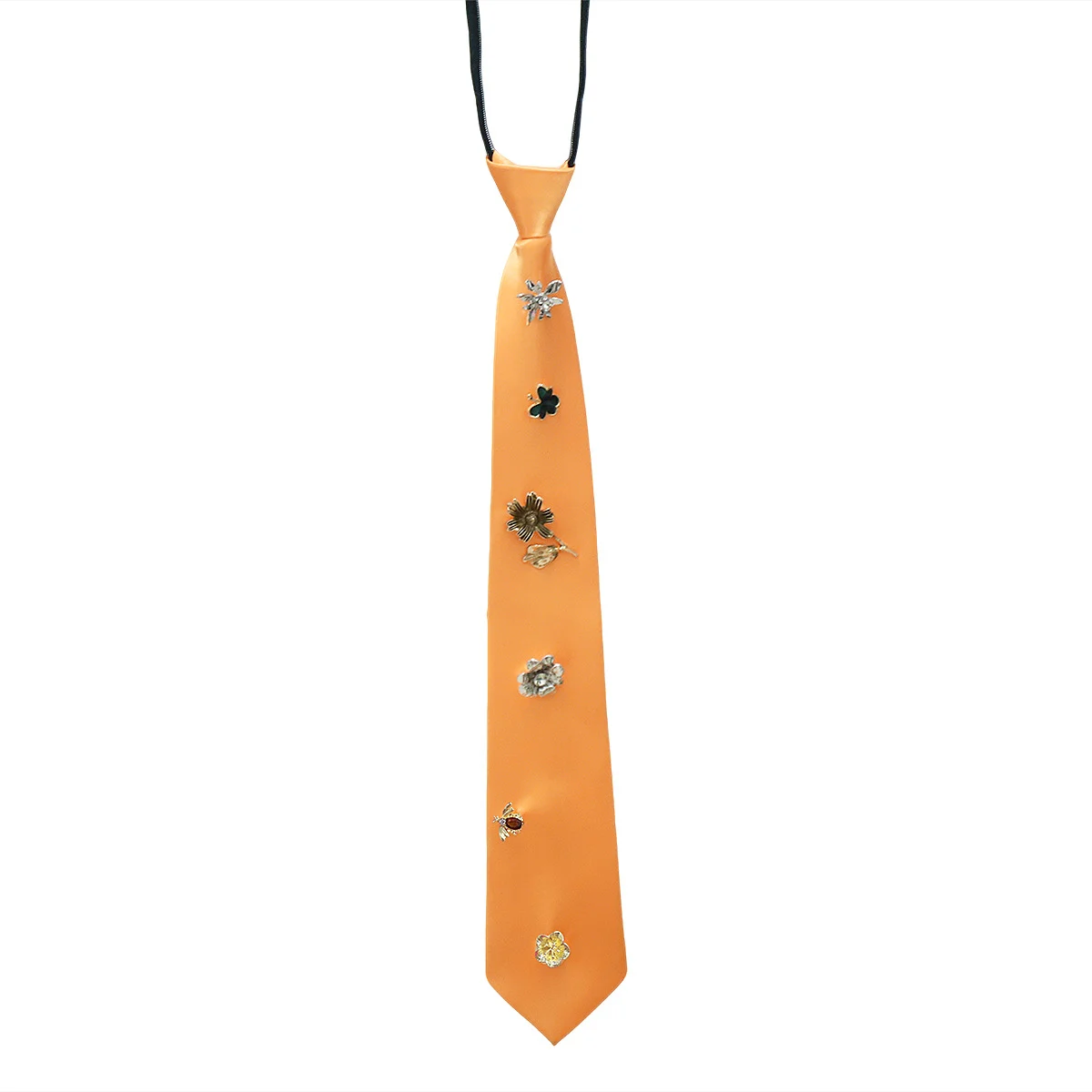 Retro-style Alloy Flower Accessory With A Red And Black Tie — variant image