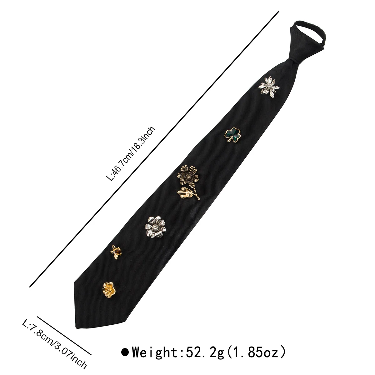 Retro-style Alloy Flower Accessory With A Red And Black Tie — variant image