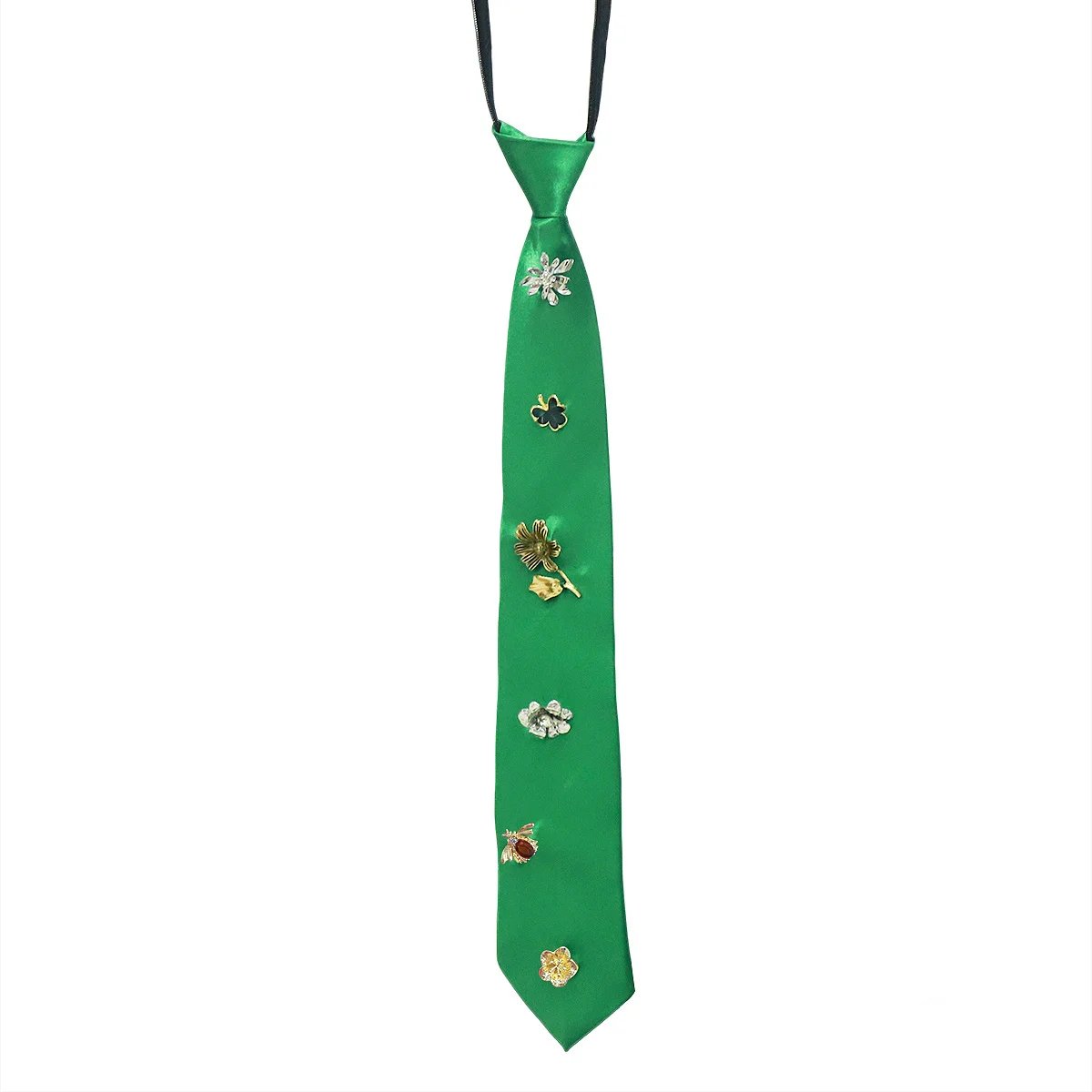 Retro-style Alloy Flower Accessory With A Red And Black Tie — variant image