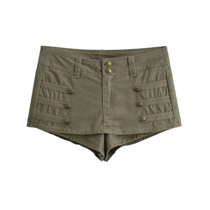 Retro-style Fashion Coat And Washed Shorts Set — image 5