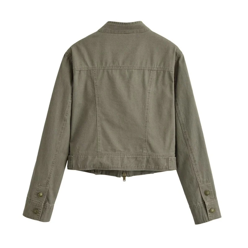 Retro-style Fashion Coat And Washed Shorts Set — image 3