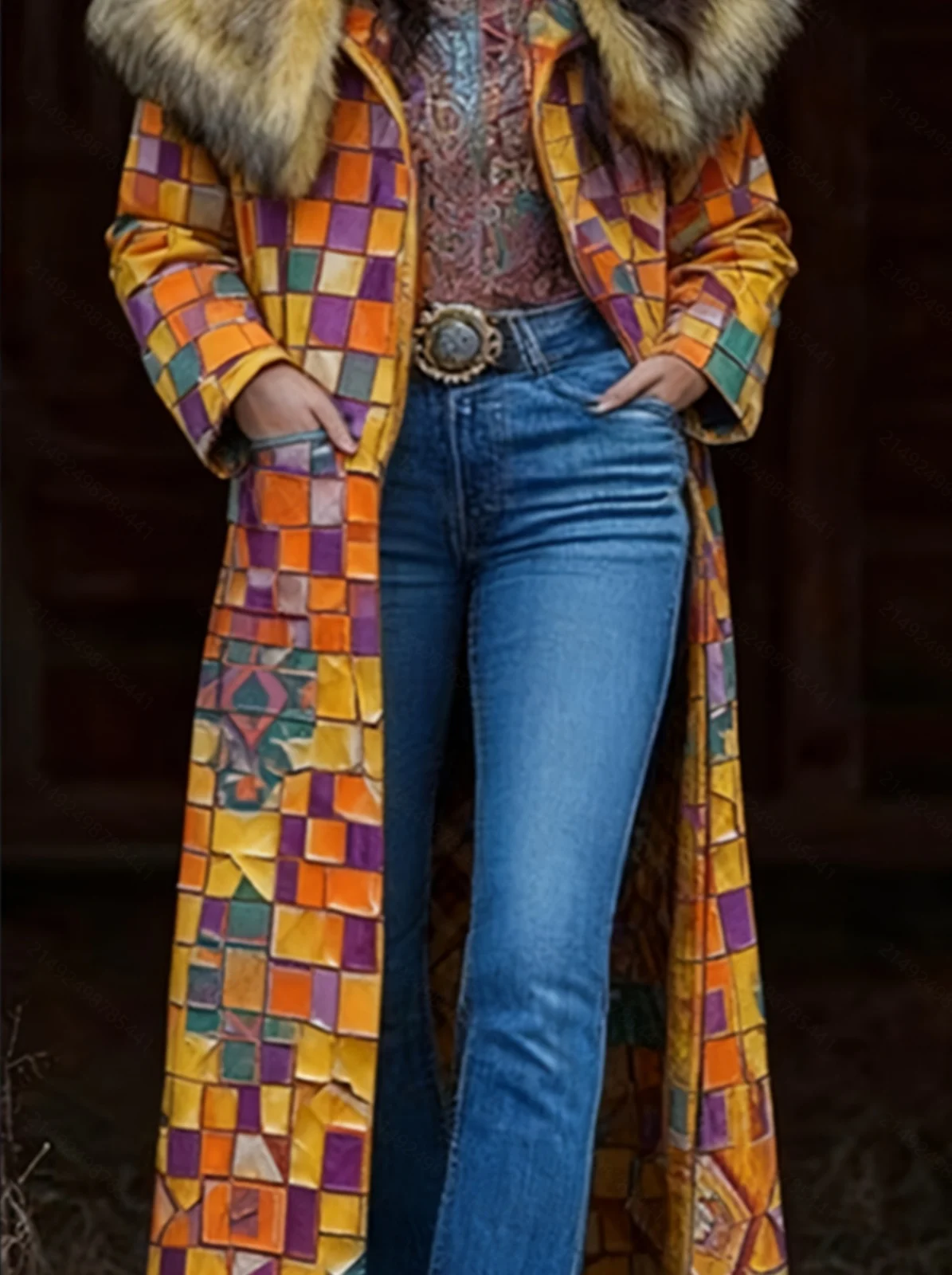 Retro-style Plush Windbreaker Fashionable And Warm For Fall Winter — image 1