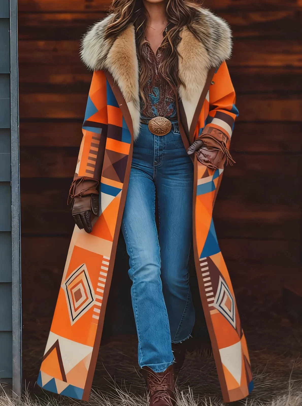Retro-style Plush Windbreaker Fashionable And Warm For Fall Winter — image 2