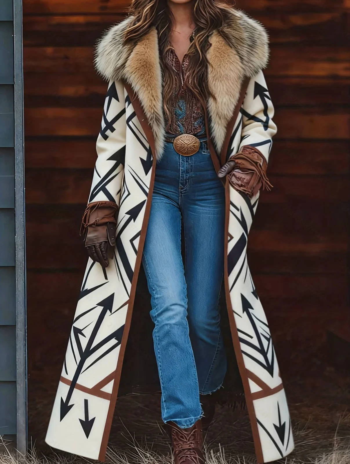 Retro-style Plush Windbreaker Fashionable And Warm For Fall Winter — image 12