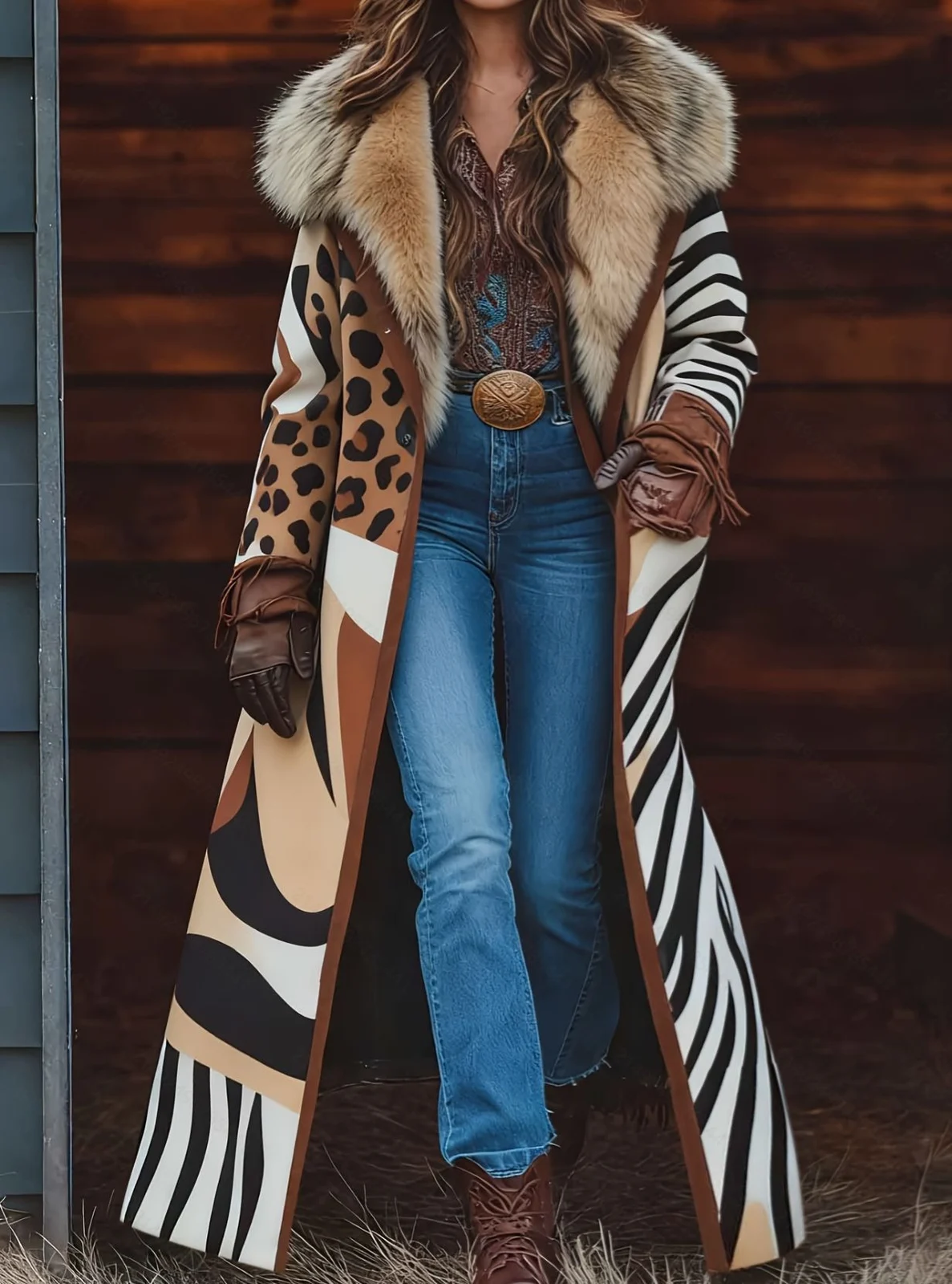 Retro-style Plush Windbreaker Fashionable And Warm For Fall Winter — image 5